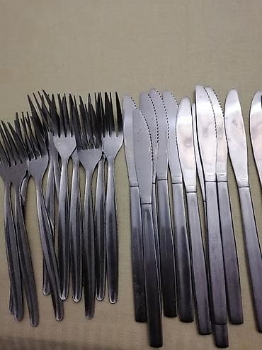 servis za ručavanje za 12 osoba: Set pribora za jelo – noževi i viljuške od nerđajućeg čelika - — 4