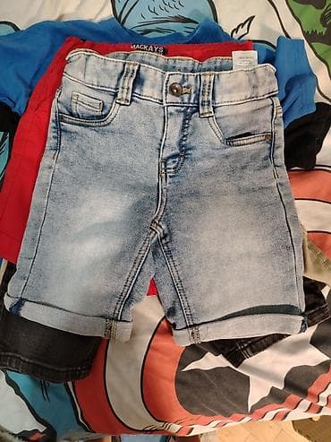 Paketi dečije odeće: Dečiji letnji komplet u perfektnom stanju vel 128. Cena za sva tri — 3