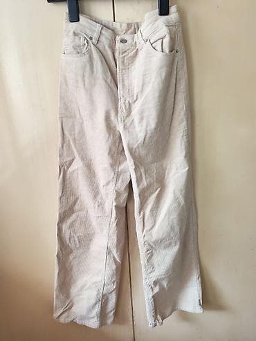 pantalone muske svecane: H&M Divided ženske pantalone od somota - Model: široke nogavice — 1