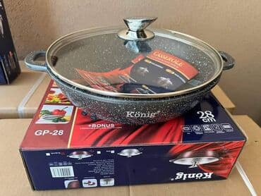 serpa za ajvar cena: Plitka granitna šerpa 24 cm 2300 dinara 28 cm 2900 dinara 32 cm — 1