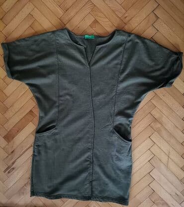 burme novi pazar cena: Benetton haljinica - tunika maslinasto zelene boje. Univerzalna — 2