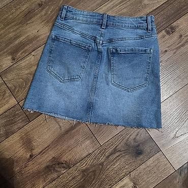 ara patike: Teksas mini suknja, model A-kroja.vel.XS - Materijal: klasični denim — 4