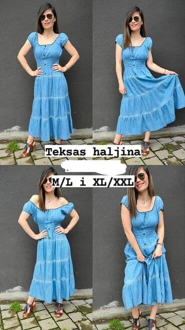 haljine od teksasa prodaja: Prelepe teksas haljine Realne veličine Teksas tanan i mekan Slike — 2