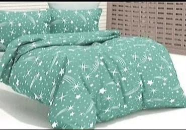 Bed sheets: Jednokrevetna singl posteljina. 100% pamuk. Set sadrzi: * dusecni — 1