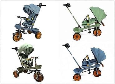 deciji karting: **Dečji tricikl sa tendom i ručkom za guranje** Višenamenski dečji — 6
