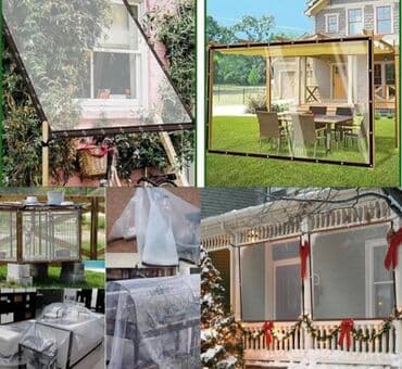 paviljon forma ideale: Prozirna cerada sa ušicama, providna cerada, vodootporna prozirna — 4