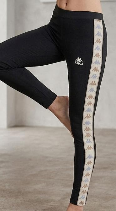 leggings h: Kappa ženske helanke – crne, uskog kroja, sa elastičnim pojasom. Duž — 1