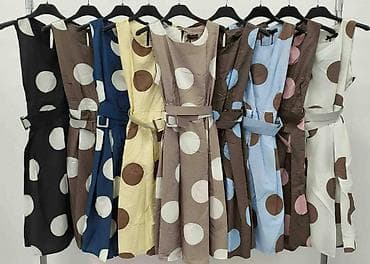 haljina alegra: Haljina na tufne sa pojasom A kroj. Bez rukava, zatvoreni okrugli — 3