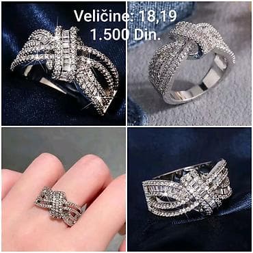 Jewellery: Posrebreni elegantni prsten od hirurskog čelika sa žigom S925, sa — 2