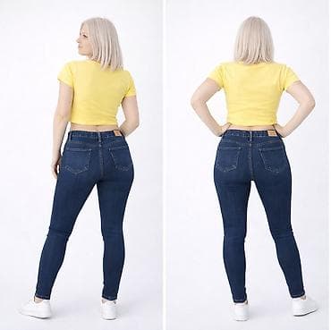 leopard kosulja: Ženske skinny farmerke – tamno plavi džins. Vel S sa dosta elastina — 6