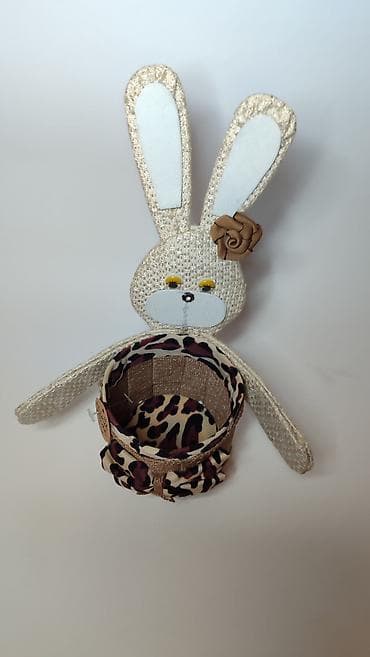 Slike i ramovi: Ručna izrada – dekorativna korpica u obliku zeke - Unikatna korpica — 4