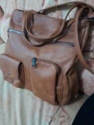 privezak za pandorinu narukvicu: Ženska torba u boji konjaka (kamel), praktičnog, svakodnevnog dizajna — 1