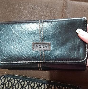 upaljač na usb punjenje: Kožni ženski novčanik MODA - Materijal: crna eko/koža sa izraženom — 1