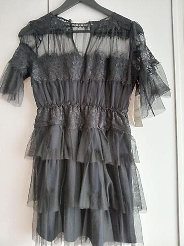 katrin bluze i kosulje: Zara Basic Collection haljina – crna, elegantna, sa bogatim detaljima — 3