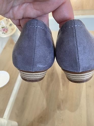 solo baletanke: Ariane baletanke – siva boja - Model: ravne baletanke sa niskom — 5