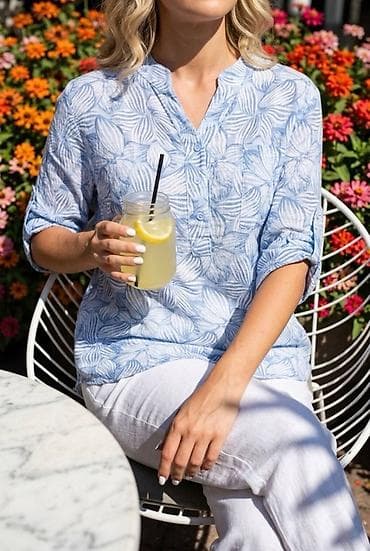 lee cooper kosulje: ✅✅Ženska letnja košulja sa printom listova
✅1950 din — 4