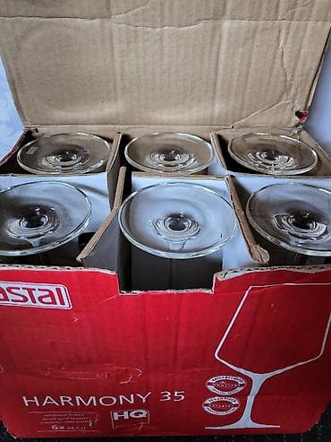 Prehrambeni proizvodi: Case nove za vino iz 90ih,kristalno staklo Rastal Nemacka. Case za — 3