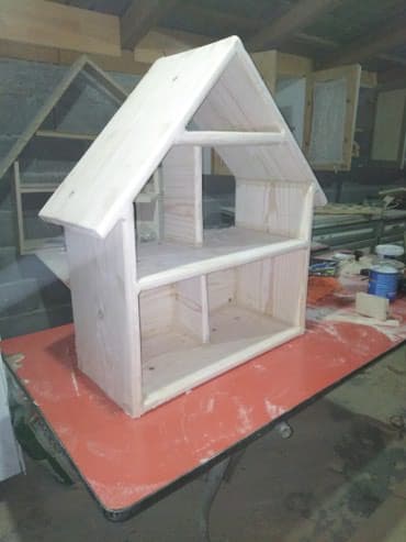 kaput od veštačkog krzna: Kucica za igracke ﻿Novo rucno napravljena kucica od cistog drveta. Bez — 6