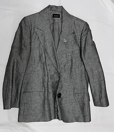 bodi s: Sivi ženski sako Nicola’S - Klasičan kroj sa širokim reverima - Fini — 1