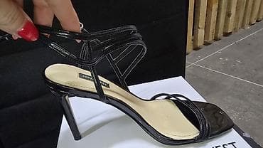oker sandale: Elegantne ženske sandale na štiklu – Nine West - Model: Nine West — 3