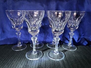 swarovski case za vino cena: Case nove kristal duvano staklo za vino,nemacke 70te. Case — 6