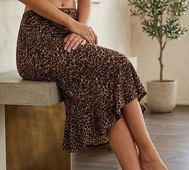 Ženska suknja sa leopard printom - Kroj: midi dužina, blago A‑linija na lalafo.rs Ženska suknja sa leopard printom - Kroj: midi dužina, blago A‑linija