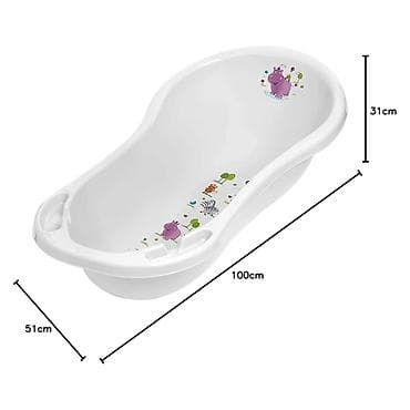 farmasi krpe za staklo: Keeeper kadica za bebe Hippo 100 cm – White (Šifra: KEP9052-70) Opis — 2