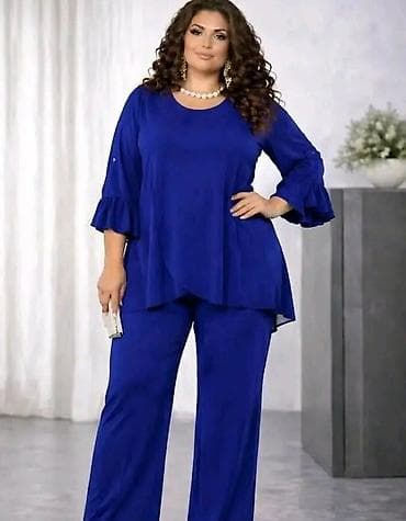 vogeli kompleti zenski: Dvodijelni ženski komplet – plus size - Gornji dio: bluzica sa — 10