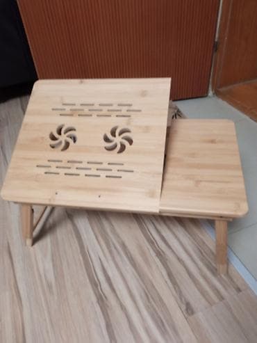 stolovi forma ideale akcija: Bambus stočić za laptop - Materijal: prirodni bambus - Gornja ploča — 5