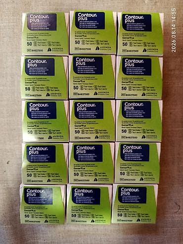 polovne medicinske uniforme: Contour Plus trakice za merenje šećera. 50 komada trakica u kutiji, 15 — 2