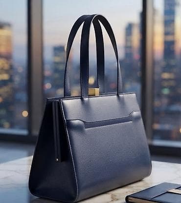 Elegantna ženska torba u tamnoplavoj boji, sa svedenim i