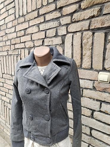 dizel jakne: Bershka kaputić - Veličine: S i M - Boja: tamno siva/melange - Kroj — 4