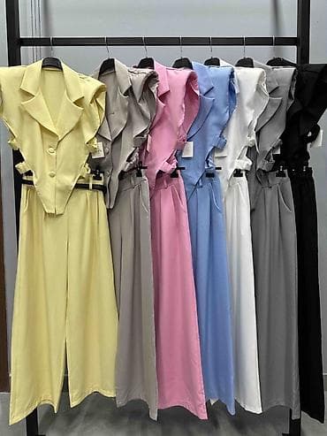 pantalone 2023: 🔥Ženski dvodelni komplet – bezrukavni sako + široke pantalone ✅3000 — 7