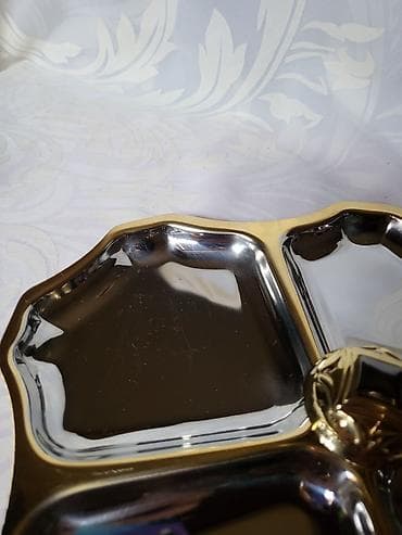 Art & Collectibles: Bombonijera inox 18/10 oznaka,24na pozlata,70te. Bombonijera — 7