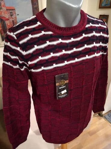 tommy hilfiger нови сад – слике: Džemper, M (EU 50), bоја - Bordo, Akril — 3