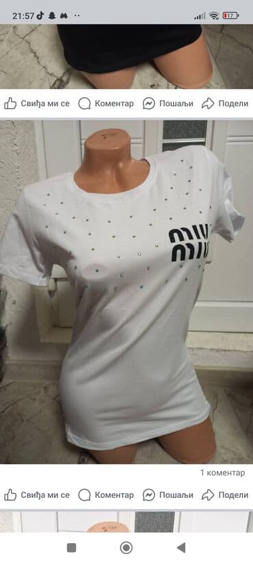 nike obuca za zimu: Miss Girl S (EU 36), bоја - Bela, Oversize, Kratkih rukava — 2