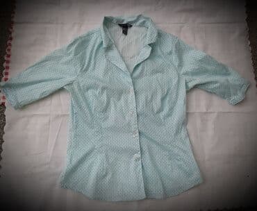 comma košulje: H&M, L (EU 40), Spandex, Dots, color - Green — 4
