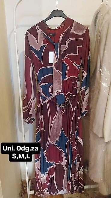 monsoon svecane haljine: Haljina sa printom + kaiš - Model: midi/duga plisirana haljina sa — 2