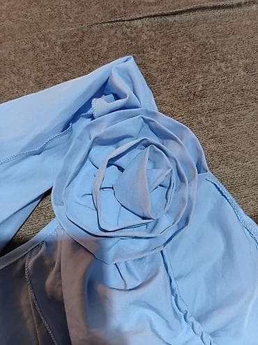 dhgate balenciaga triple s: Svečana haljina na jedno rame – svetloplava - Kroj: duga, lepršava — 6