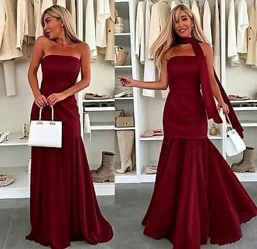 reda milano: Elegantna večernja haljina sa šalom – više boja - Model: duga, bez — 5