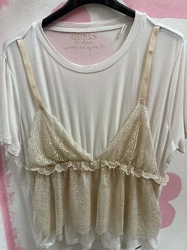 GUESS ženska majica sa čipkanim topom - Brend: GUESS (unutrašnji