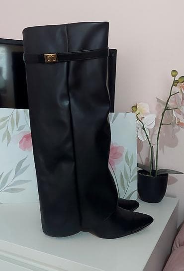 kožna suknja: Čizme, 41, bоја - Crna — 3