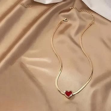 air force dior cena: Ogrlica sa privjeskom u obliku srca – zlatni ton - Elegantni lančić — 1