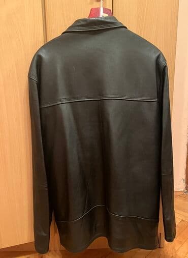 kožne pantalone: Kožna jakna Prava koža, 2XL (EU 56), Luciano Bellini, bоја - Crna — 3