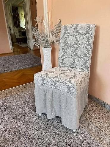 panel za led tv cena: Luksuzne žakard navlake za stolice sa karnerom — bogat damast dezen — 5