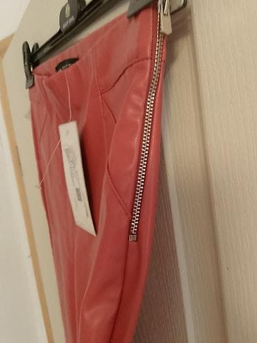 Ženska obuća: DILVIN ženske pantalone od eko kože - Model: uske (slim/skinny) — 5