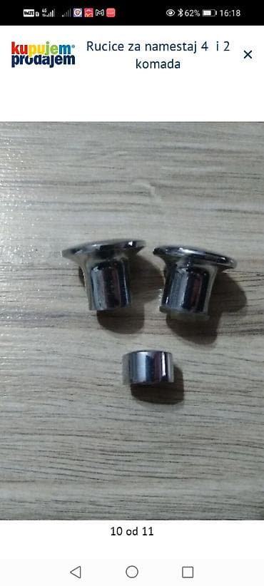 kompresor za vazduh: Metafranc ručice za nameštaj – model Möbelgriff 64 mm, hrom boje. - — 8