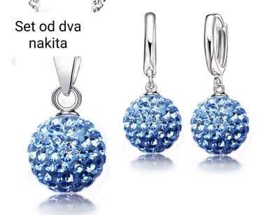 zara helanke sa slicem: Set: Earrings, Necklace, Pendant, Material: Cubic zirconia — 4