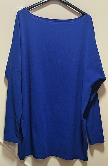 Plava ženska tunika sa dugim rukavima - Model: široka, opuštena na lalafo.rs Plava ženska tunika sa dugim rukavima - Model: široka, opuštena