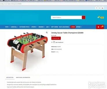 akusticna bas gitara sa zvucnikom: *** AKCIJA *** #2217 Kvalitetni, veliki stoni fudbal - **Smoby Soccer — 2